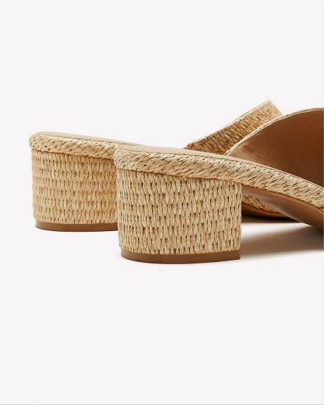 Extra Wide Width, Raffia Block Heel Mule