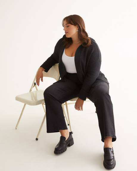 Cardigan ouvert à capuche