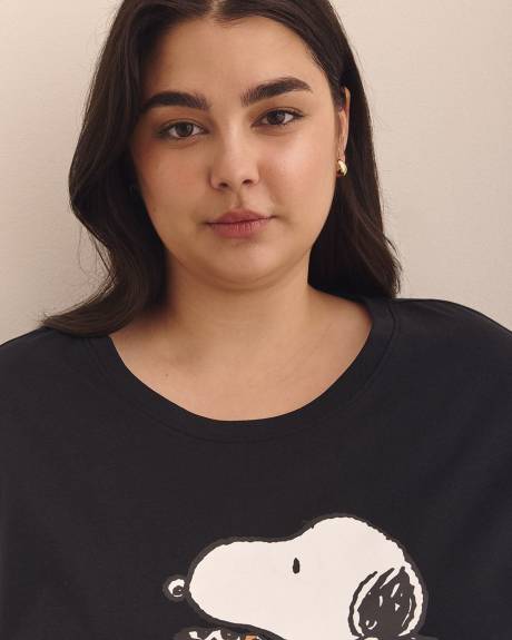 Black Snoopy Short-Sleeve Sleepshirt - ti Voglio