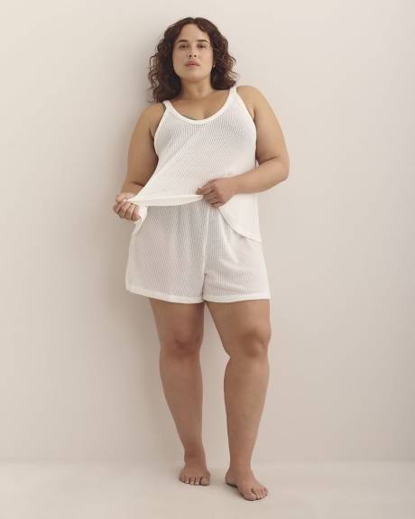 White Crocheted Cover-Up Cami
