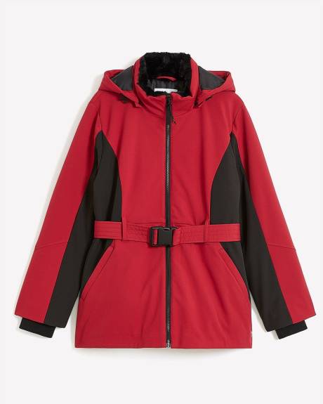 Red Belted Snow Jacket - Active Zone