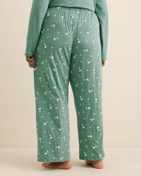 Pantalon de pyjama de Snoopy à jambe évasée - ti Voglio Pantalon de pyjama de Snoopy à jambe évasée - ti Voglio