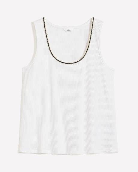 Camisole côtelée à encolure en U - Essentiels PENN.