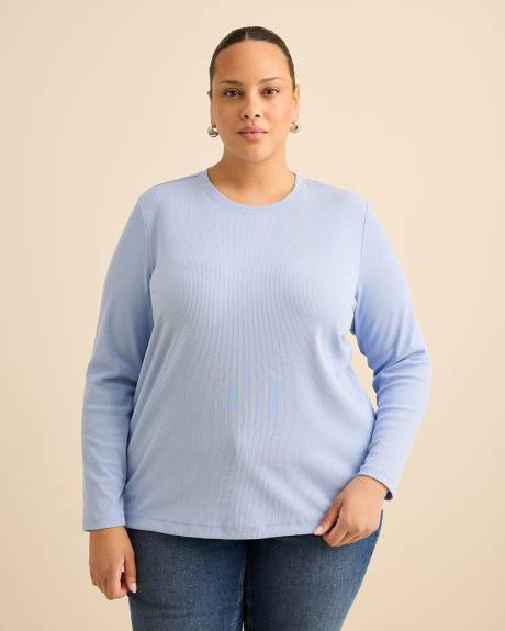 Boyfriend-Fit Ribbed Knit Tee - PENN. Essentials