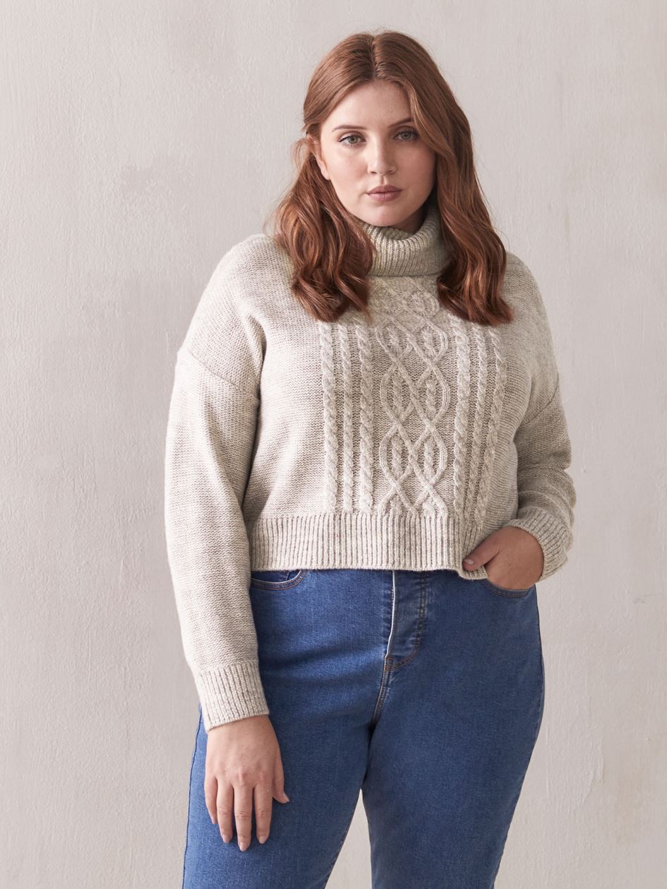 Cropped Turtleneck Sweater - Addition Elle