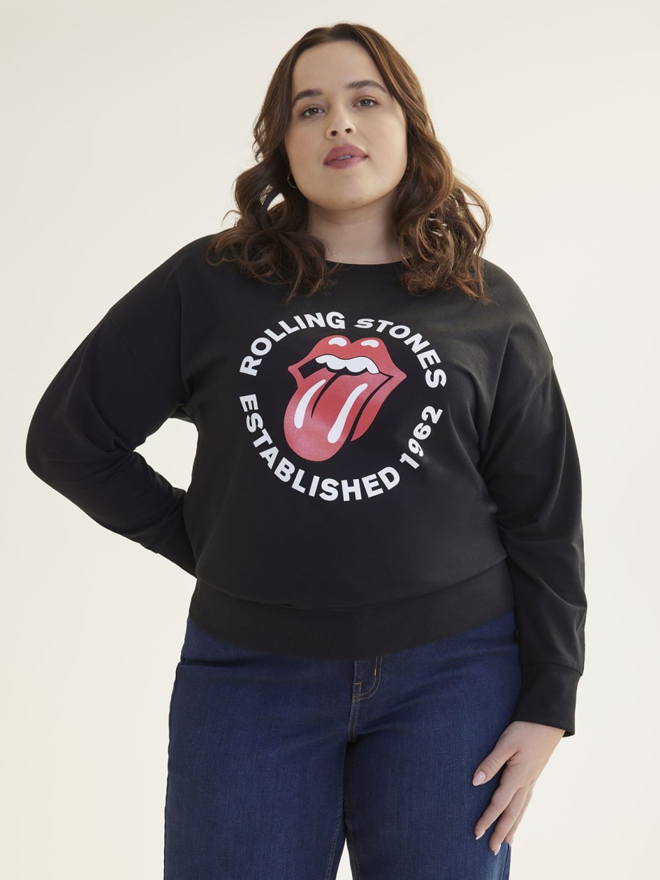 Crewneck License Sweatshirt, The Rolling Stones Print