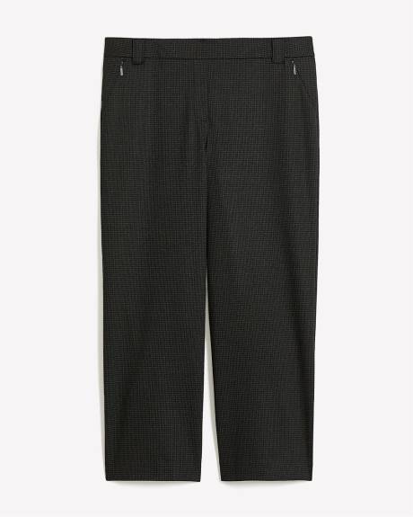 Pantalon essentiel en pointe de Rome à jambe large, coupe petite