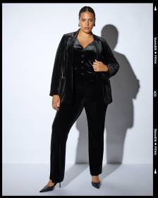 Meredith Shaw x PENN - Black Velvet Blazer with Tailoring Collar