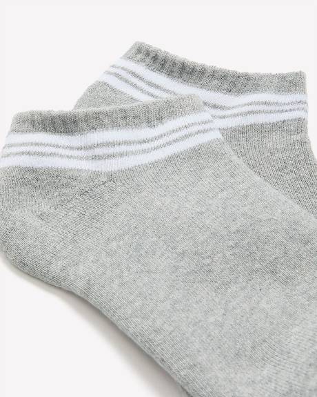Chaussettes courtes avec rebord rayé - Active Zone