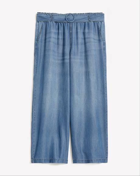 Pantalon à jambe évasée en Tencel avec ceinture, tissu responsable - d/C JEANS