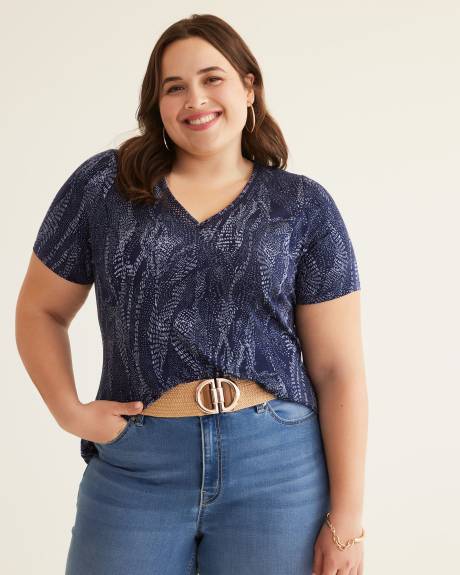Haut à taille princesse, coupe trapèze, tissu responsable