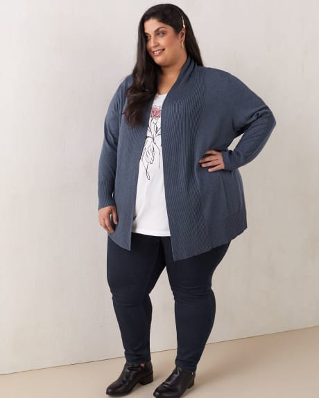 Long Open Cardigan With Shawl Collar - In Every Story