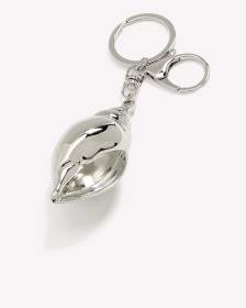 Porte-clés breloque pour sac argent en forme de coquillage