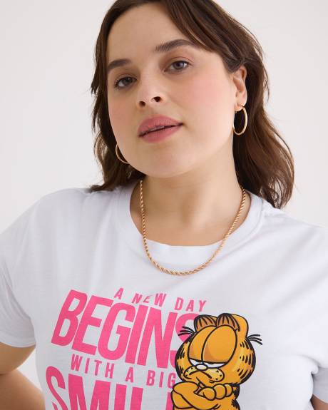 Crew-Neck T-Shirt with Garfield Print - PENN. Essentials