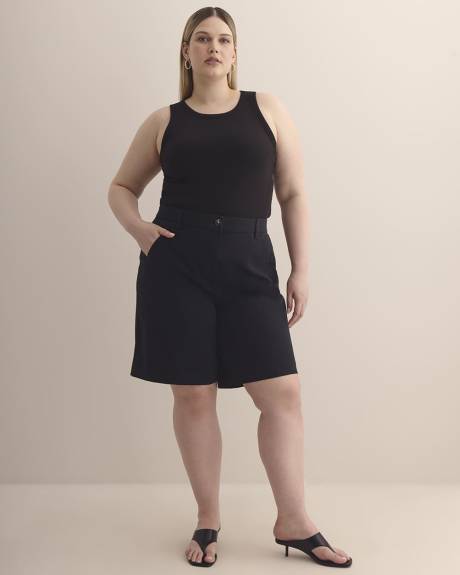 Solid Cotton Bermuda Short