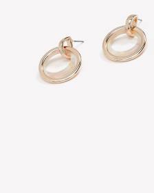 Boucles d'oreilles roses à deux anneaux