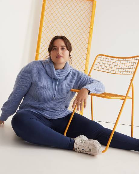 Folded Cowl Neck Sweater - Active Zone