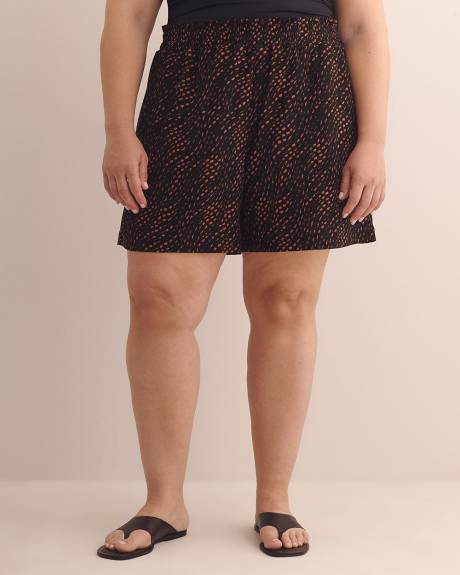 Textured Knit Pull-On Short