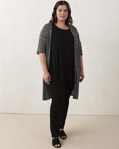 Sleeveless Top with Front Sweetheart Cut
