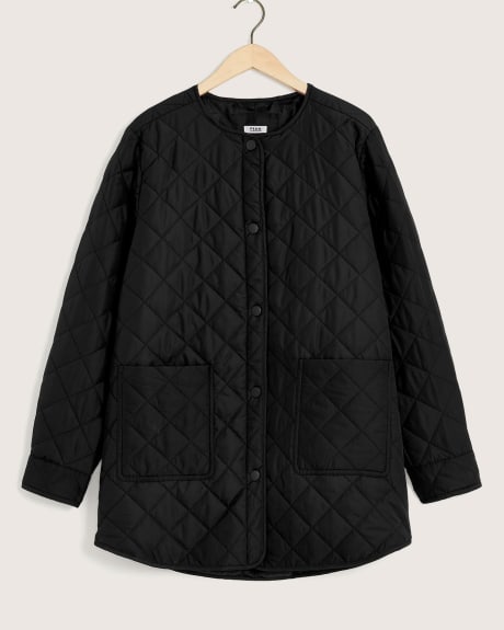 Veste-chemise matelassée unie