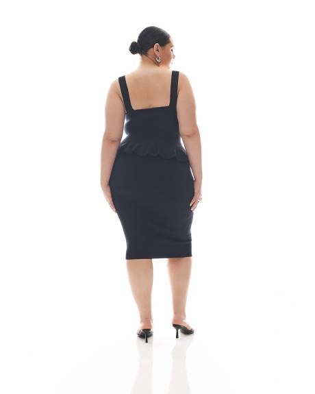 Black Compression Pencil Skirt - Addition Elle