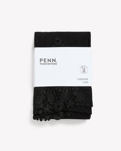 Fashion Capri Legging with Crochet Hem - PENN. Essentials
