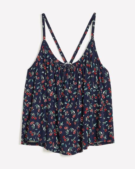 Camisole de pyjama à motif de fruits, coupe trapèze, tissu responsable - ti Voglio