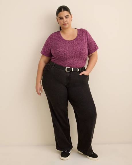 T-shirt imprimé à col rond, coupe curvy - Essentiels PENN.