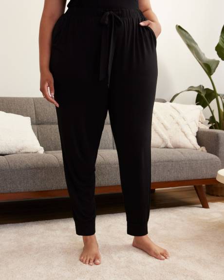 Responsible, Black Knit Pyjama Jogger Pant - ti Voglio