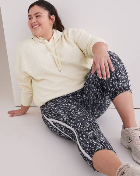 High-Low Textured Hoodie - Active Zone