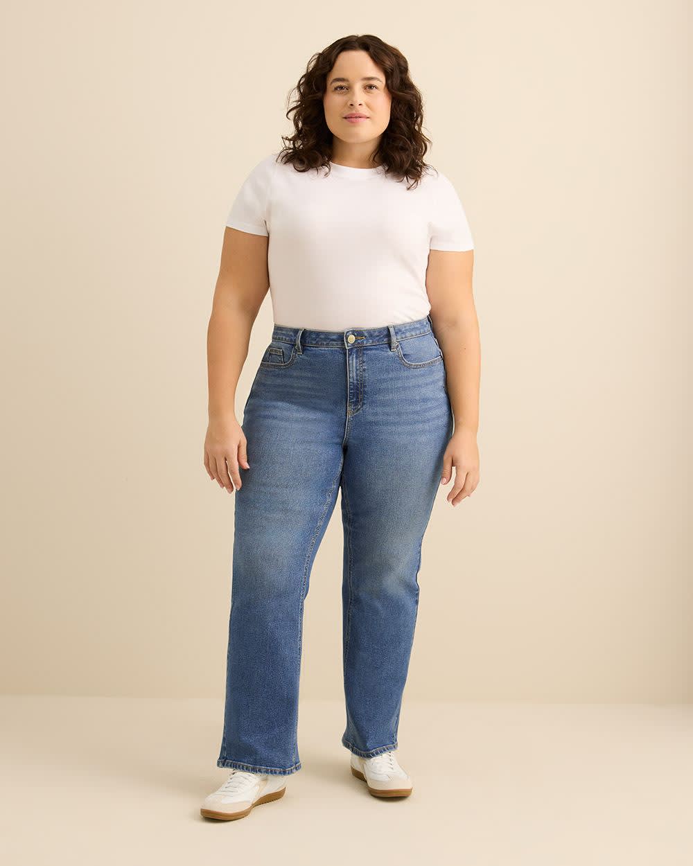 Jean taille haute &agrave; jambe &eacute;vas&eacute;e, coupe classique - d/C Jeans