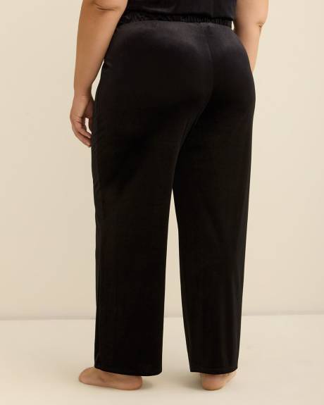 Black Velour Pyjama Pant - Déesse Collection