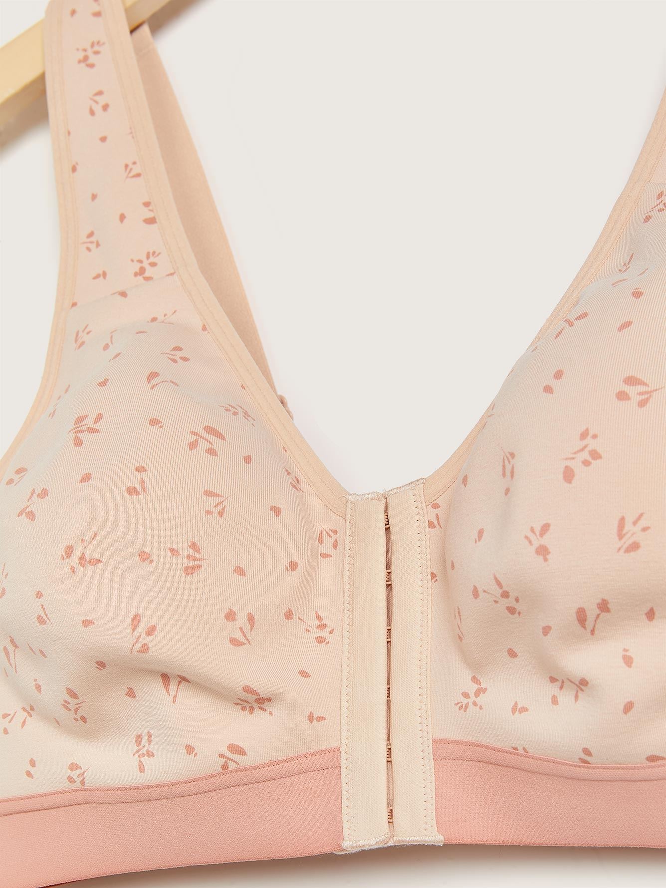 Wirefree Cotton Bra with Front Closure Penningtons