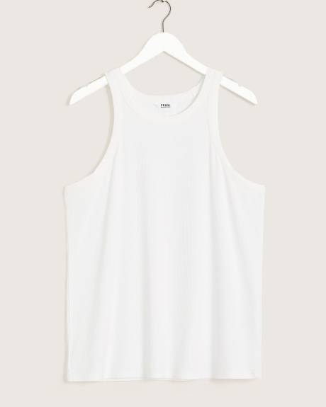 Camisole côtelée à encolure licou