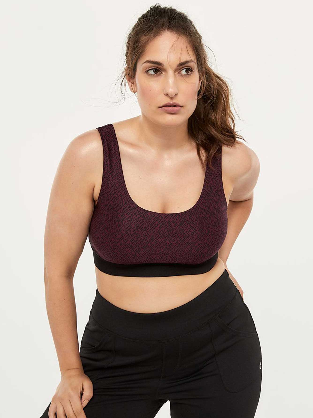 Printed PlusSize Sports Bra with Back Straps ActiveZone Penningtons