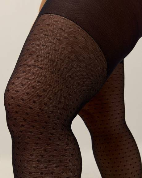 Fashion Tights with All-Over Dot Pattern