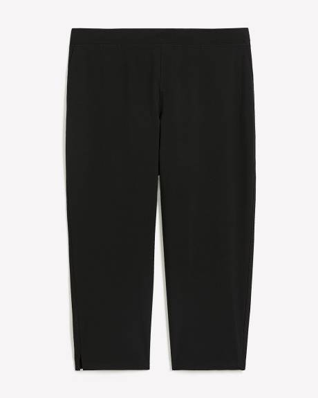 Pantalon extensible noir à enfiler, petite, tissu responsable - Active Zone