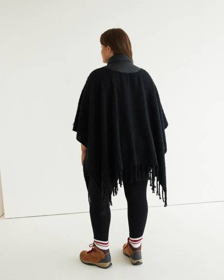 Black Cape with Puffer Neck - Active Zone