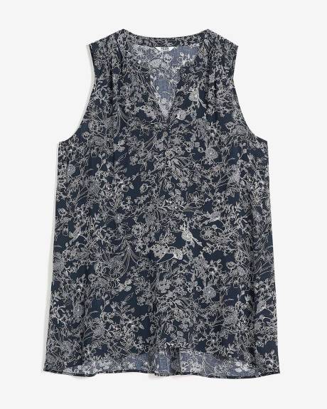Sleeveless Challis Tunic