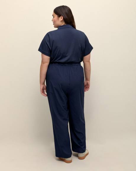 Responsible, Mixed Media 4-Way Stretch Jumpsuit - Active Zone