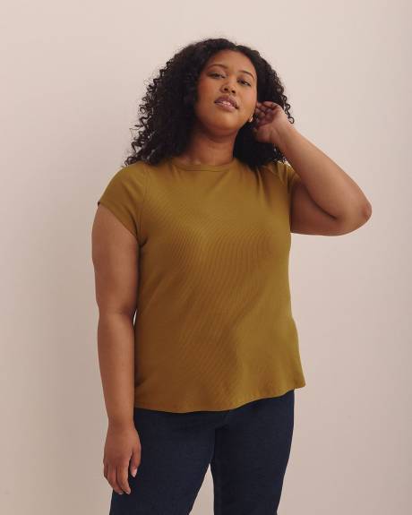 T-shirt ajust&eacute; c&ocirc;tel&eacute; &agrave; col rond - Essentiels PENN.