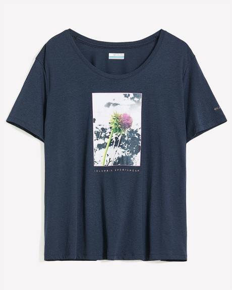 T-shirt à col dégagé et manches courtes Ruby Springs avec imprimé sur la poitrine - Columbia