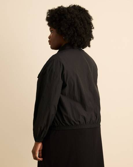 Black Water-Repellent Collared Jacket - Active Zone