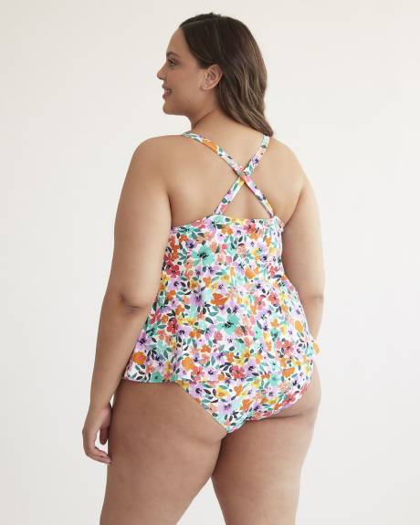 Printed Underwire Tankini Top