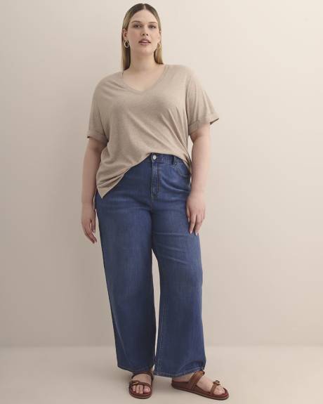 Responsible, Boyfriend-Fit V-Neck Tee - PENN. Essentials Responsible, Boyfriend-Fit V-Neck Tee - PENN. Essentials
