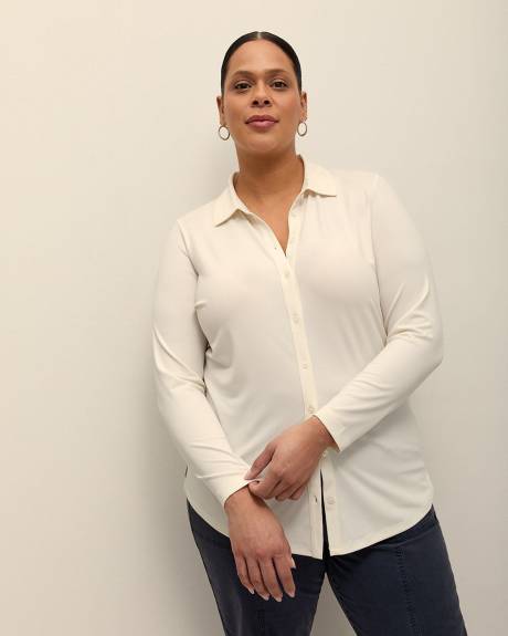 Buttoned-Down Knit Shirt