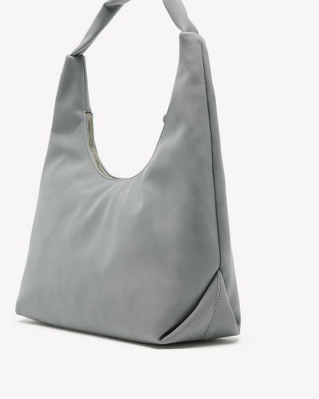 Gray Faux Suede Knotted Tote Bag - Addition Elle