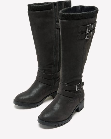 Extra Wide Width, Tall Boots with Knit Detail
