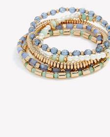 Assorted Stretch Beaded Bracelets, Set of 5