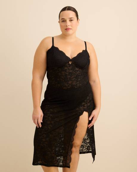 Nuisette sexy en dentelle noire - D&eacute;esse Collection